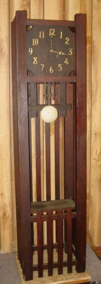 Oak Mission Style Grandfathers Clock
