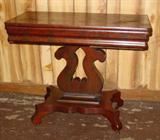 1800's Walnut Flip Top Game Table