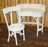 Old Wicker Desk & Chair