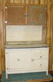 Oak Kitchen Cabinet w/Porcelain Top (needs restoring)