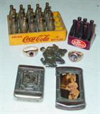 Mini Cokes & Dr Pepper - Gold Rings - Sterling Brooch - Match Stick Holders