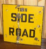 Hard To Find 24" Porcelain TENN Side Road Sign