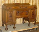 Unique 1920's Walnut Buffet