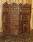 Carved Teakwood Room Divider