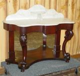 Victorian Marble Top Petticoat Table
