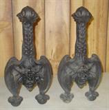 Winged Gargoyle Andirons