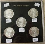5 Morgan Silver Dollar Set - All San Francisco & UNC.
