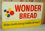Metal Wonder Bread Sign (approx. 12" x 20")