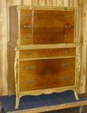 7 Piece French Walnut Bedroom Set