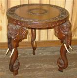 Carved Elephant Table