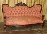 Carved Back Sofa