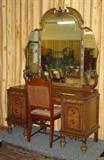 Fancy 1920's Make Up Vanity w/Chair