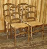 Set Of 4 Country French Chairs
