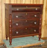 Early Mahogany Empire Chest