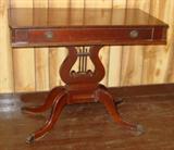 Mahogany Harp Base Table