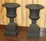 Cast Iron Urns w/Stands