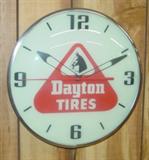 Lighted Dayton Tires Clock