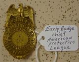 Early Chief American Protective League Badge