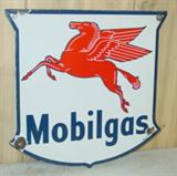 Porcelain Mobilgas Pump Plate