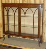 Walnut Queen Anne Curio Cabinet