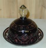 Cut Crystal Butter Dish