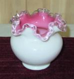 Fenton Peach Crest Vase