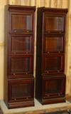 2 - Mahogany Half Size 4 Stack Bookcases