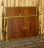 Brass & Walnut Bed Made By Rome