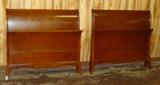 Pair Of Sleigh Twin Beds
