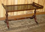 Mahogany Glass Top Coffee Table