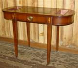 Mahogany Window Table w/Planter Boxes