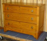 Chestnut Chest w/Spoon Carvings