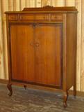 1920's Walnut Gentleman's Wardrobe