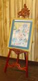 Carved Mahogany Easel