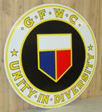 30" Porcelain General Federation Of Women's Clubs Sign (1950's)