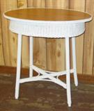 Wicker Table w/Wood Top