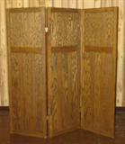Oak Tri Fold Room Divider