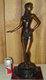 Bronze Lady Statue (More Bronze Statues Not Shown)