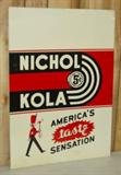 Vintage Metal Nichol Kola Sign