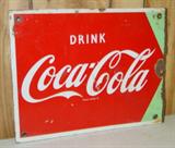 Old Porcelain Drink Coca Cola Sign