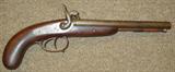 Mid 1800's Double Barrel Percussion Pistol