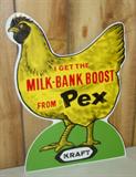 Vintage Metal Pex Feeds Sign