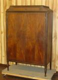 1920's Walnut Gentleman's Wardrobe