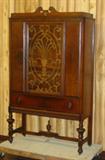 1920's Walnut China Cabinet