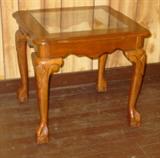 Glass Top Lamp Table