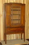 Walnut Inlaid China Cabinet