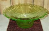 Green Depression Glass Bowl