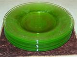 Green Depression Glass Plates