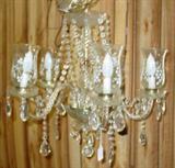 Glass Chandelier w/Prisms