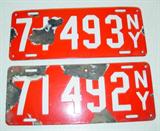 Porcelain NY License Plates